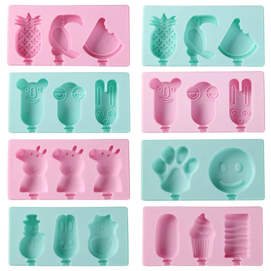 Silicone Ice Cream Mold with Lid and Sticks