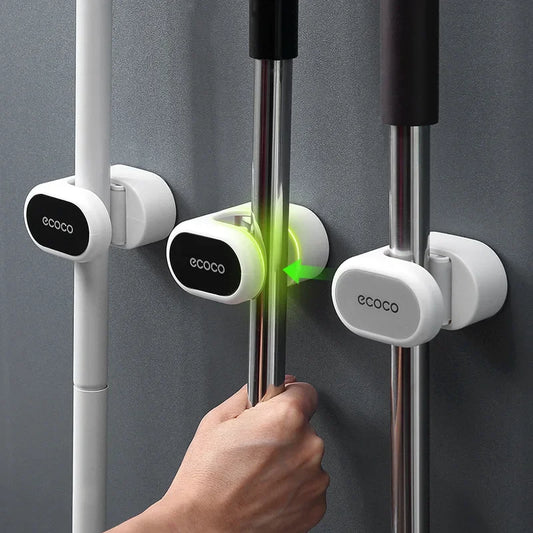 Wall Mounted Mop & broom Rack VIDEO