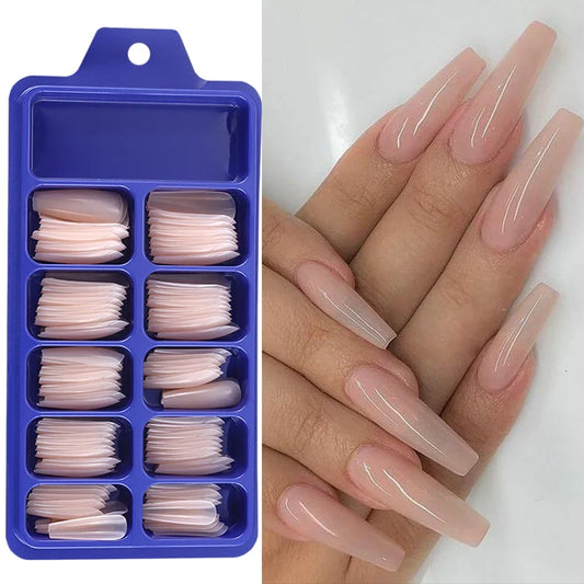 Nude Pink Press On Acrylic Extension