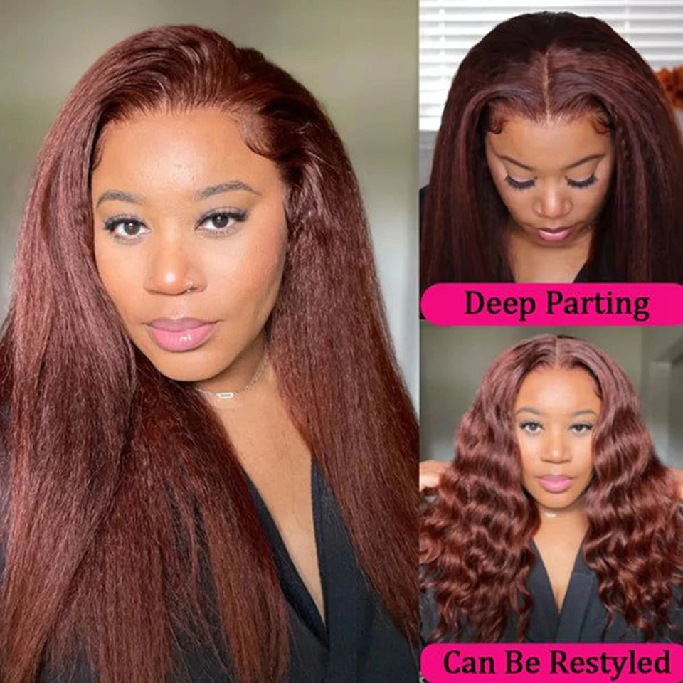 Lace Frontal Kinky Straight Wig