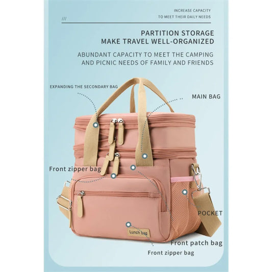 Insulated  Dual Compartment Lunch Box