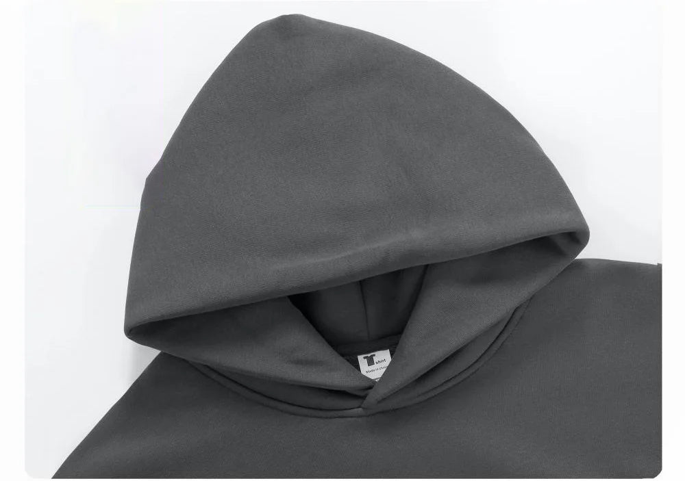 Casual Thick Solid Color Hoodies