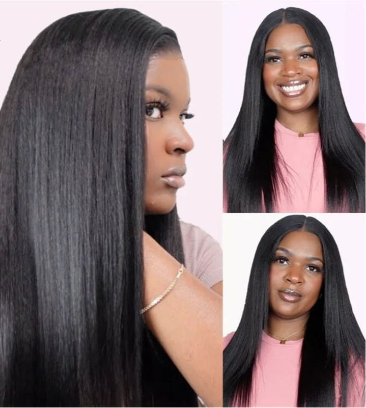 Drawstring Yaki Straight Glueless Wig