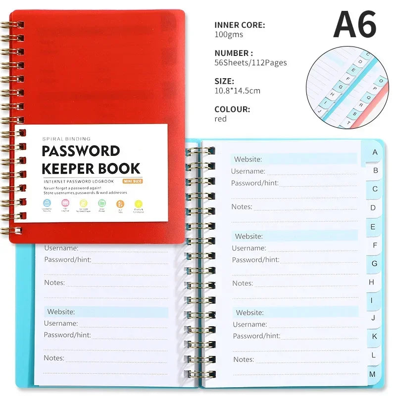 1pc Password Storage Book