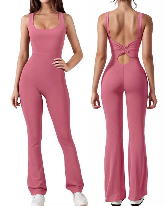 Backless Yoga Romper Scrunch Butt