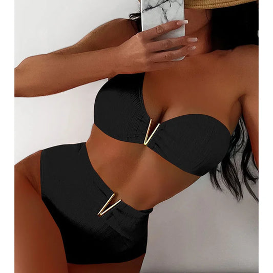 High Waist Brazilian Bikini Set