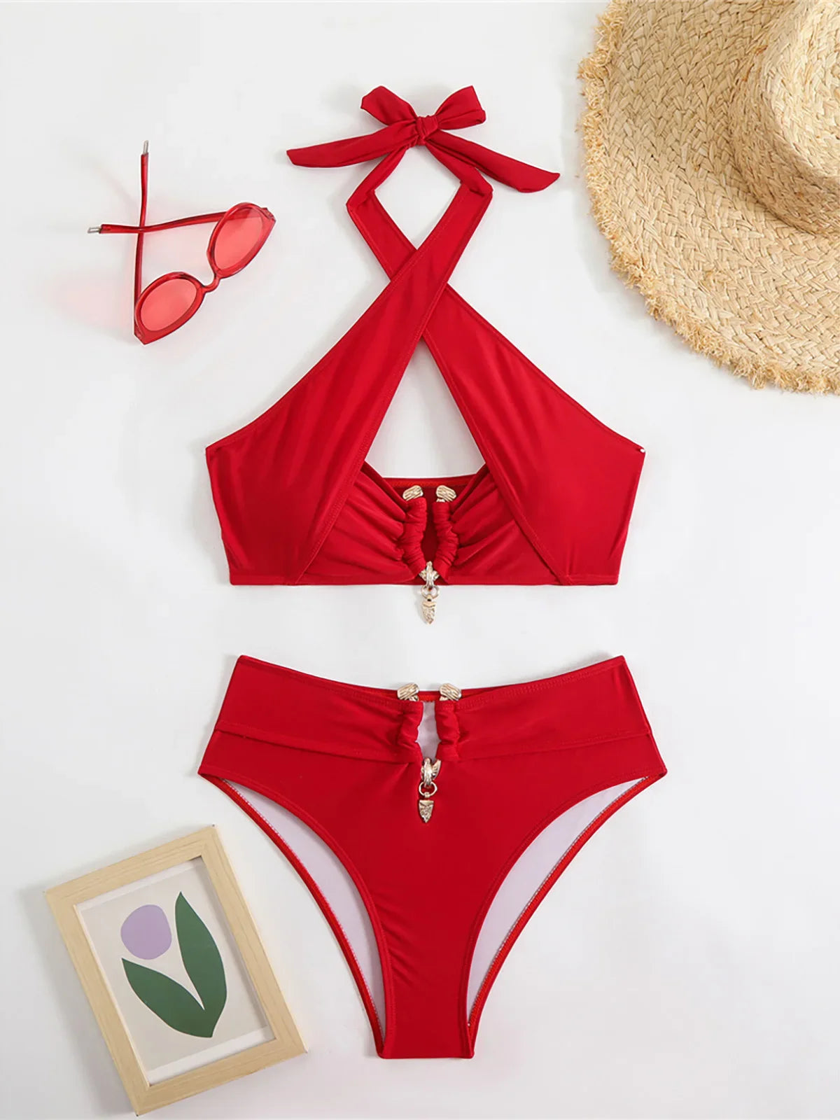 High Waist Two-piece Bikini set