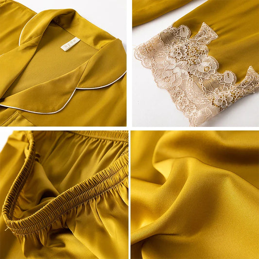 Satin Pajamas Set - MONLANE