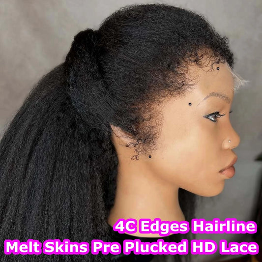 4C Kinky  Hairline  Lace Frontal Wig