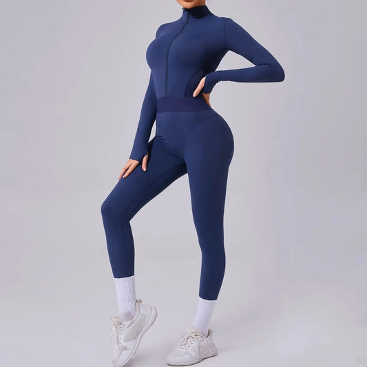 Half Zip Yoga Jumpsuit