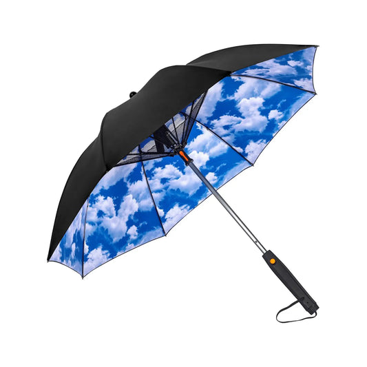 Uv Blocking Umbrella With Fan And Mist Spray