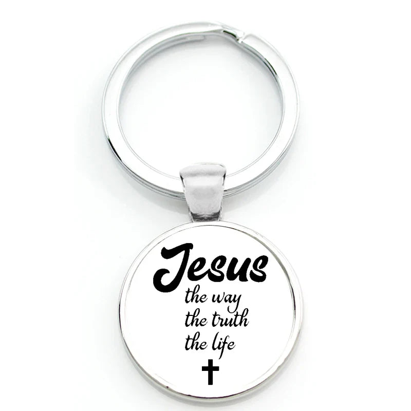 Keychain With Printed Bible Quote