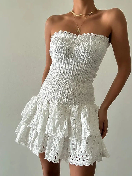 Strapless High Waist  Slimming Dress