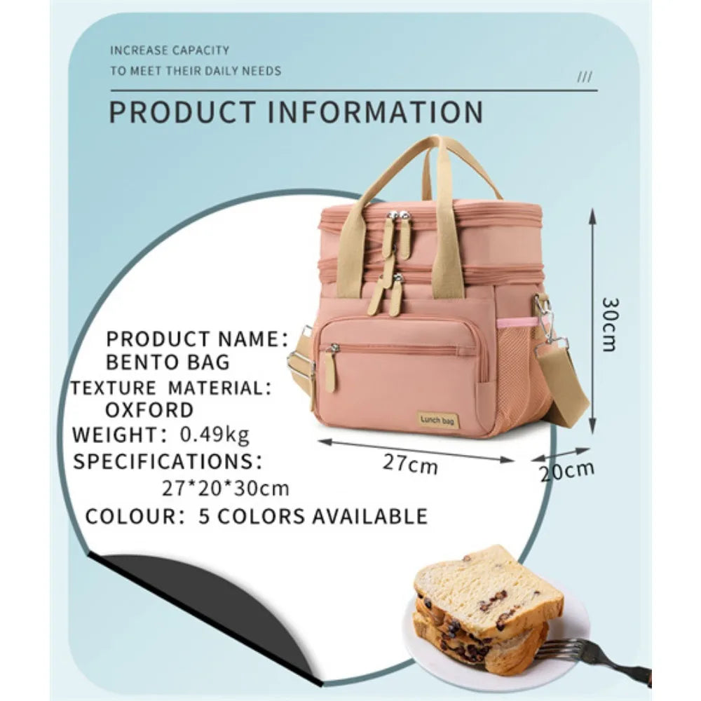 Insulated  Dual Compartment Lunch Box