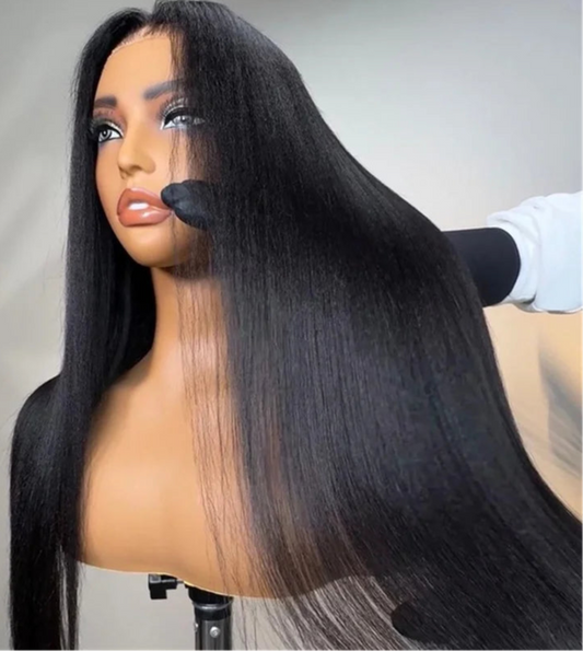 Drawstring Yaki Straight Glueless Wig