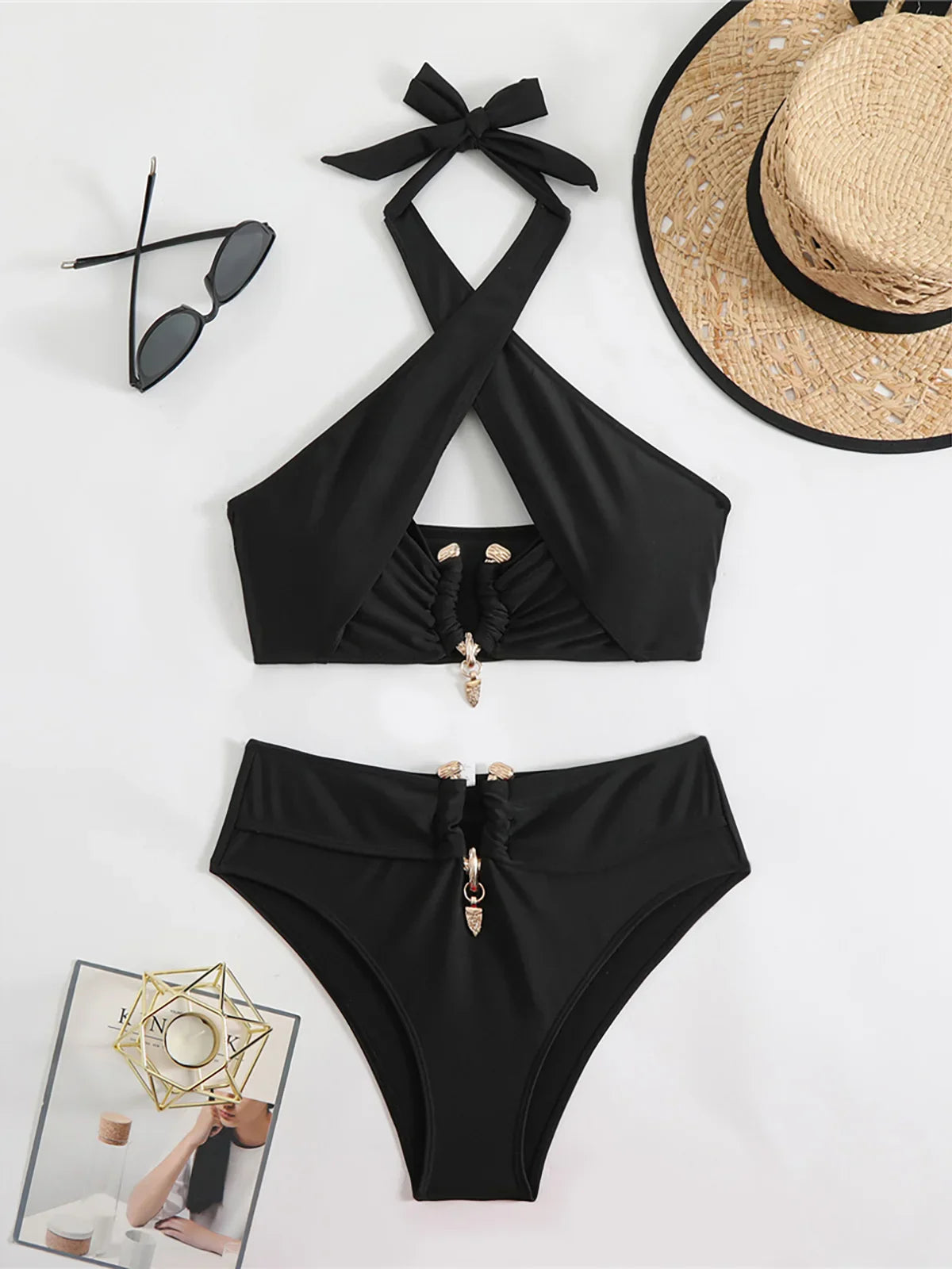 High Waist Two-piece Bikini set