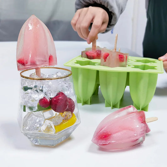 6 Hole Silicone Popsicle Molds