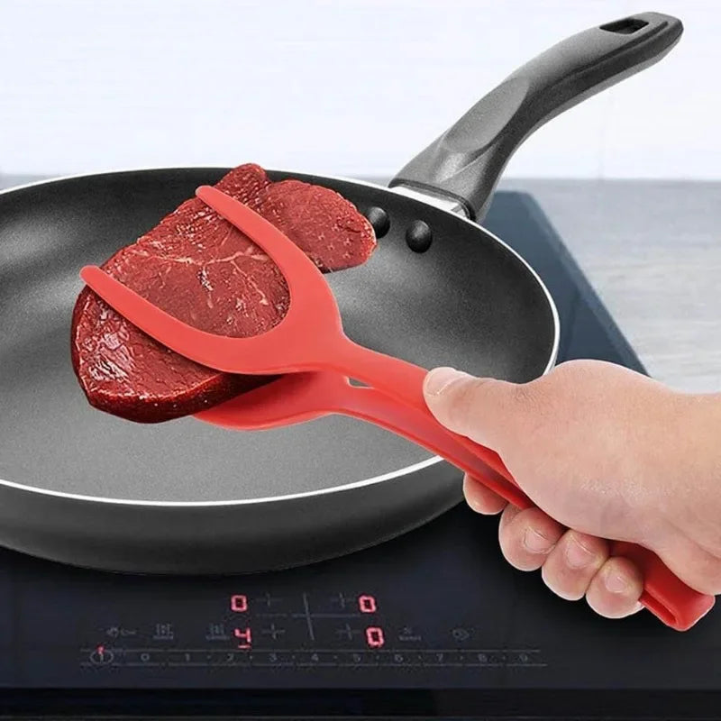 2 in1 Silicone Clip Spatula for Frying - MONLANE