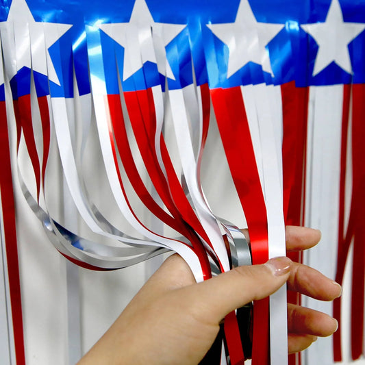 USA Flag Fringe Banner