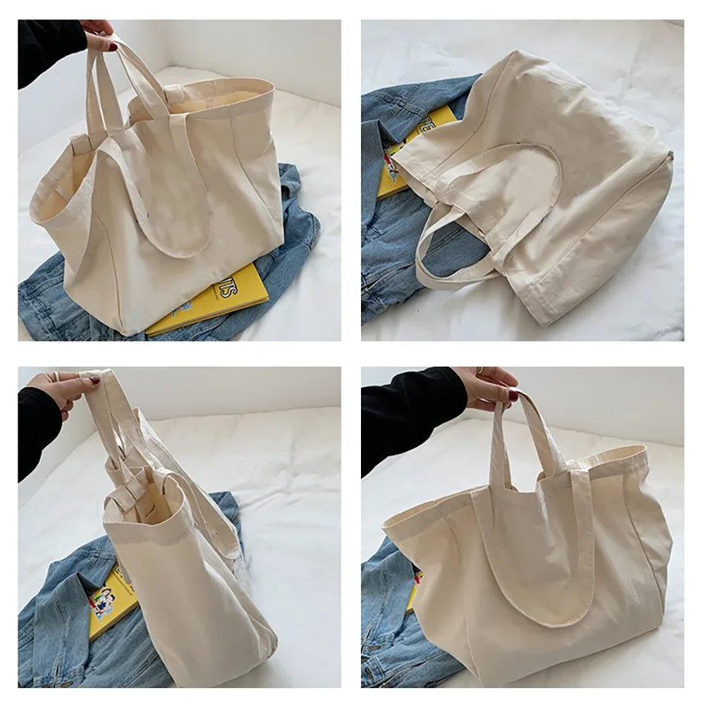 Foldable Canvas Shoulder Bag