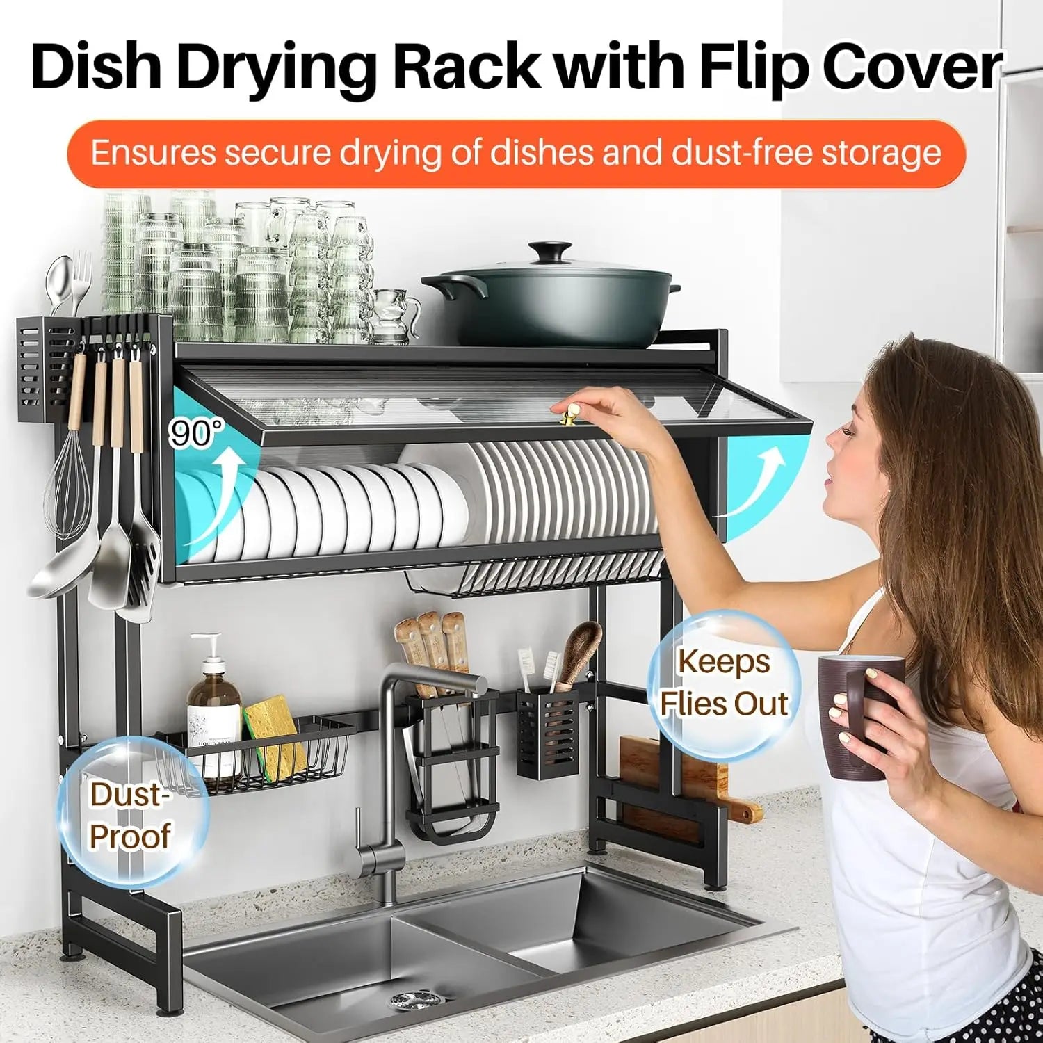 Over The Sink Dish Drainer Drying Rack – DST Fulfillment