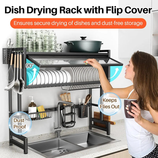 Over The Sink Dish Drainer Drying Rack