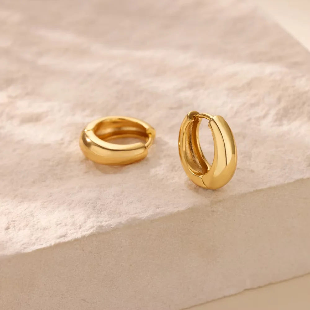 Classic Chunky Stainless Steel Hoop Earring