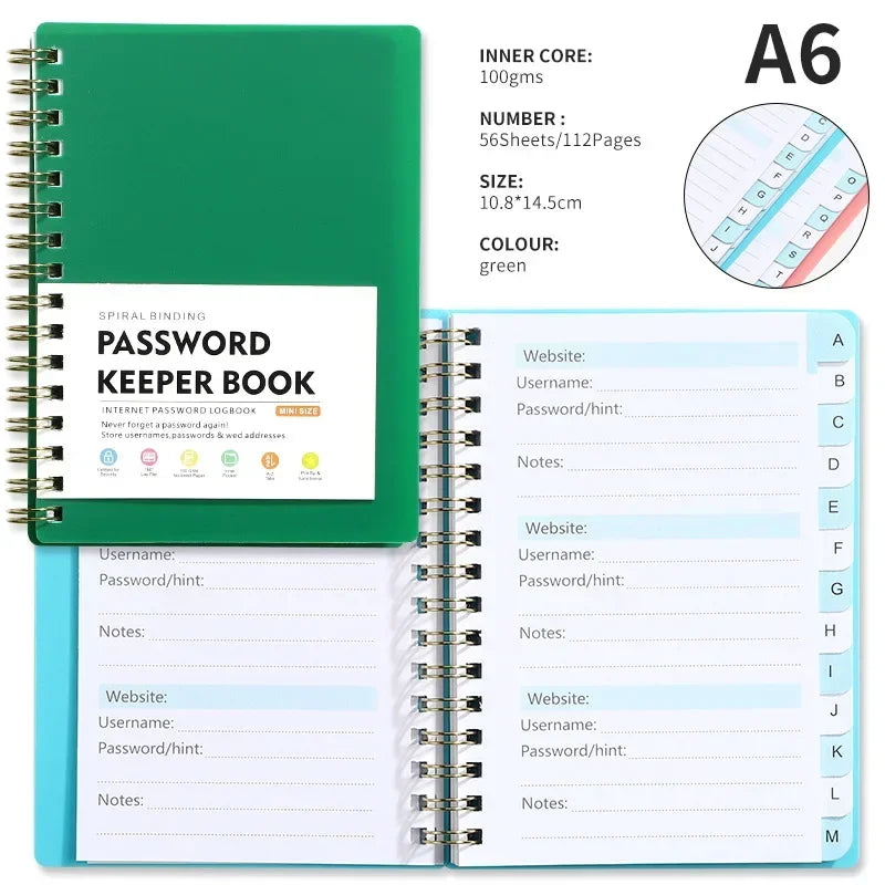 1pc Password Storage Book