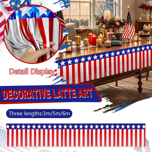 USA Flag Fringe Banner