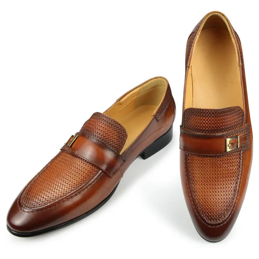 British Buckle Retro Formal Loafers