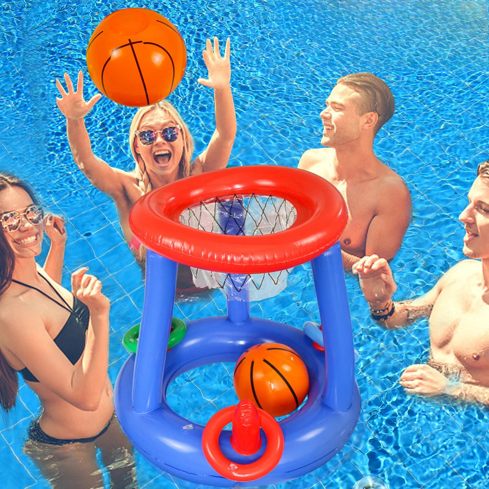 Inflatable Pool Basketball Set