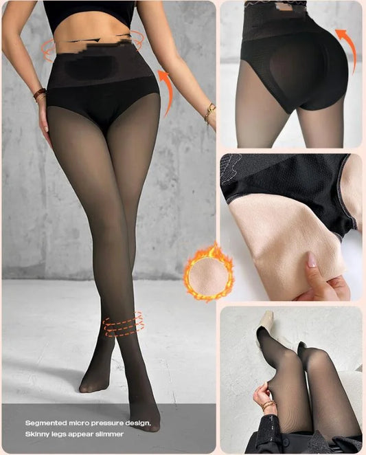 Transparent Butt Lifting Tight Fleece