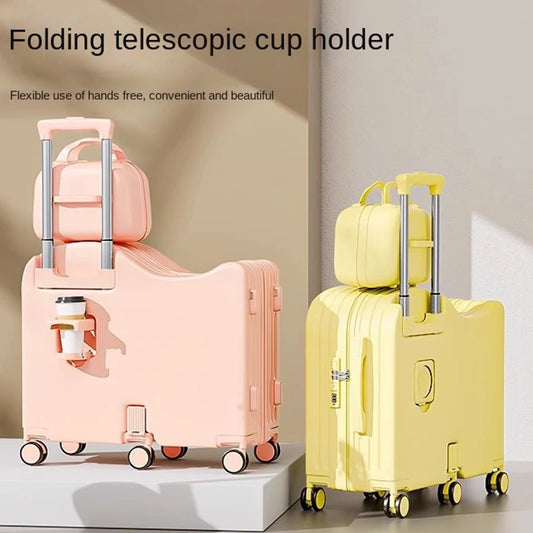 Children's Luggage Set with USB Cup Holder