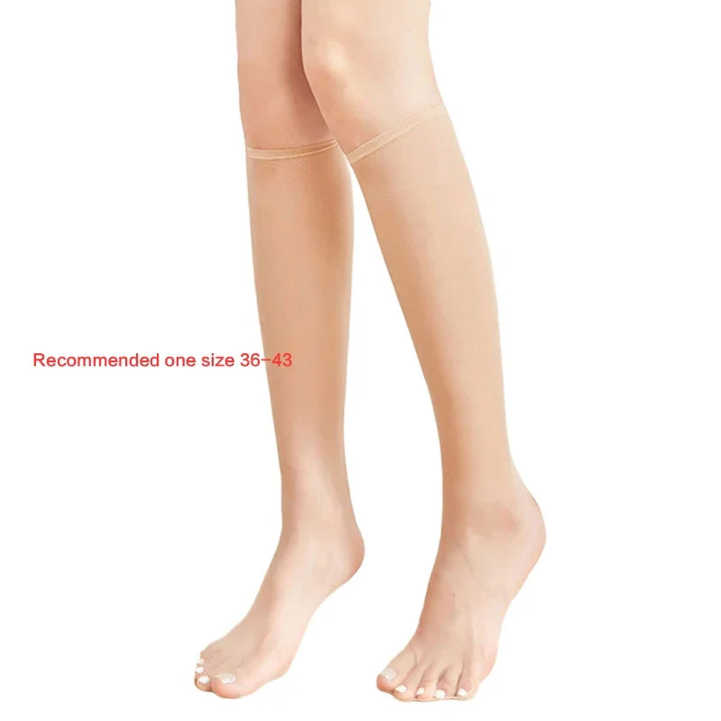 Women Crystal Fiber Silky Knee High Compression stockings - MONLANE