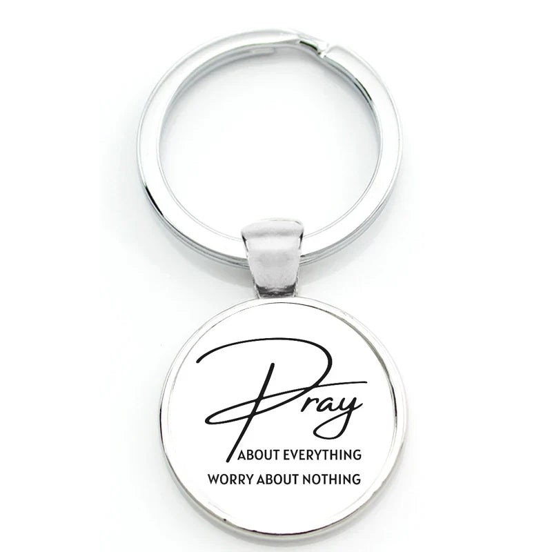 Keychain With Printed Bible Quote