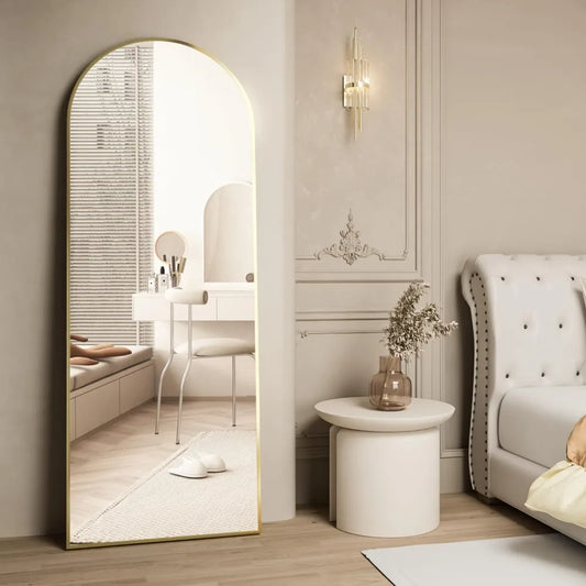 Full Length Arch Floor Mirror with Stand - MONLANE