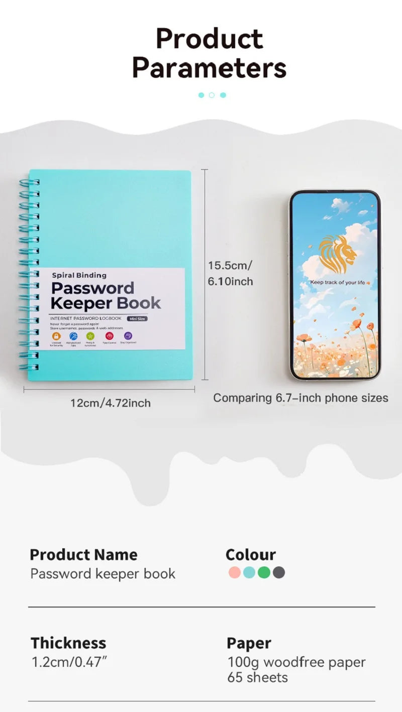 1pc Password Storage Book