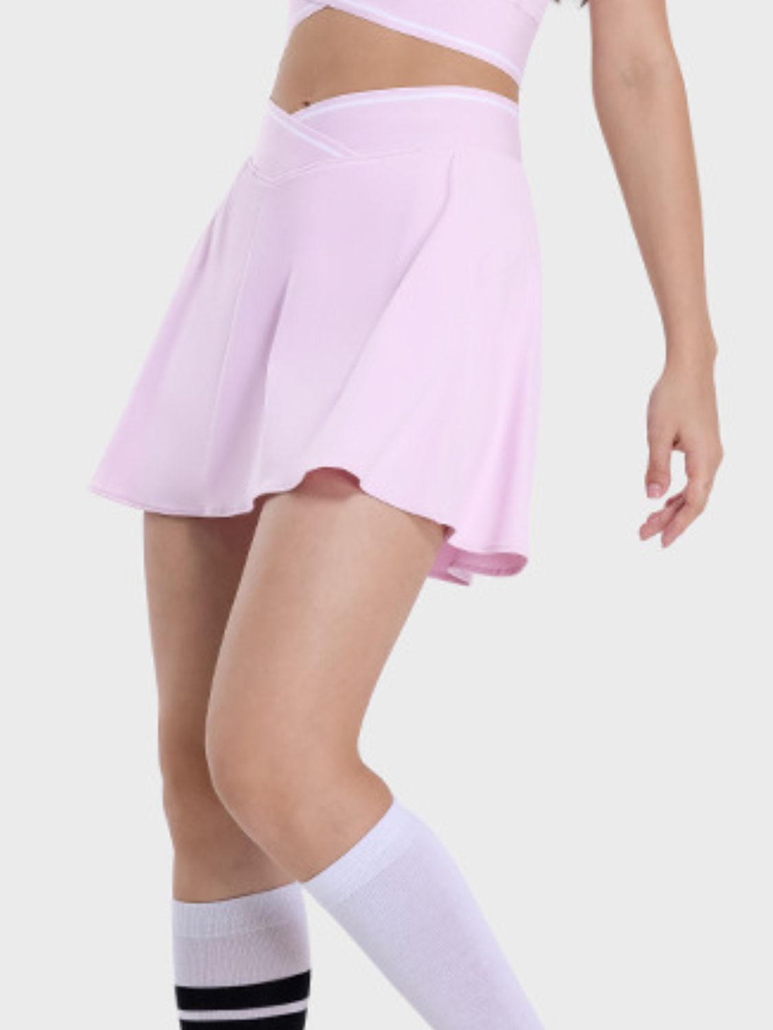 Pocketed Elastic Waist Active Skirt - MONLANE