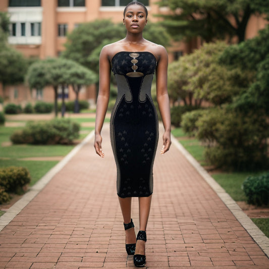 Strapless Slim Fit Sexy Backless Knitted Dress