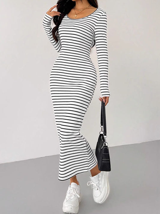 Long Sleeve Midi Tee Dress