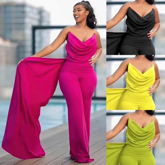 Backless hip hugging jumpsuit