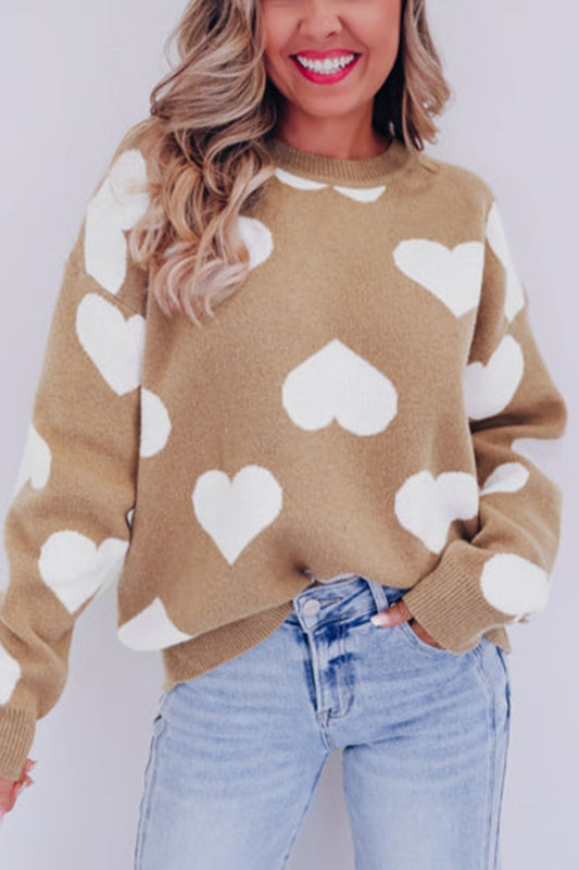 Heart Round Neck Sweater