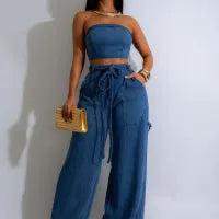 Denim Two-Piece Set