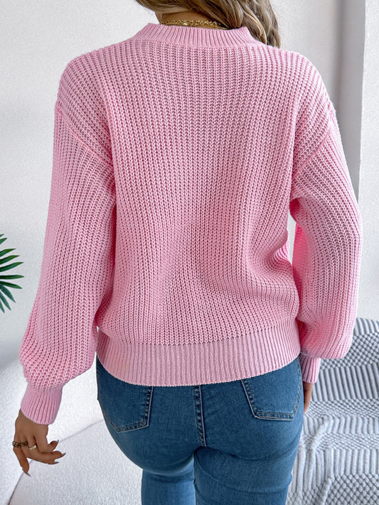 LOVE Heart Dropped Shoulder Sweater