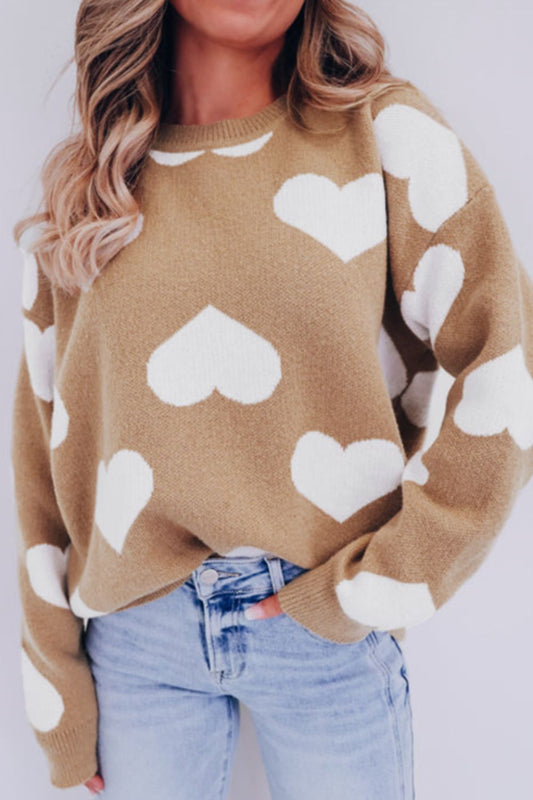 Heart Round Neck Sweater