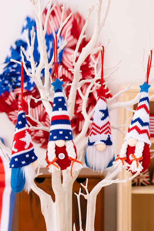 4-Piece Independence Day Knit Hanging Gnomes - MONLANE