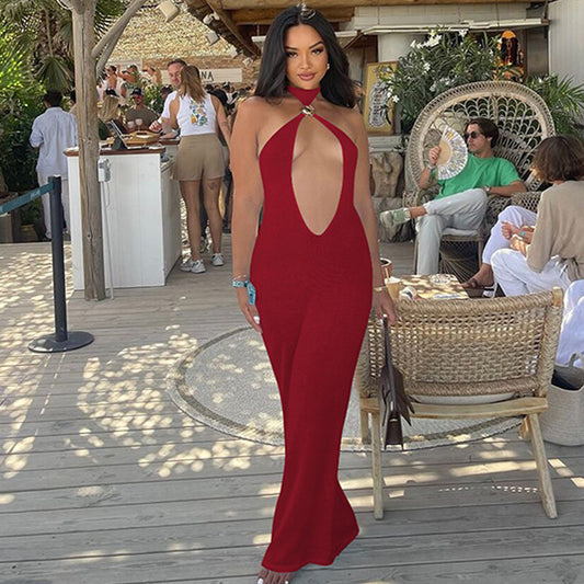 Classy hanging hollow dress