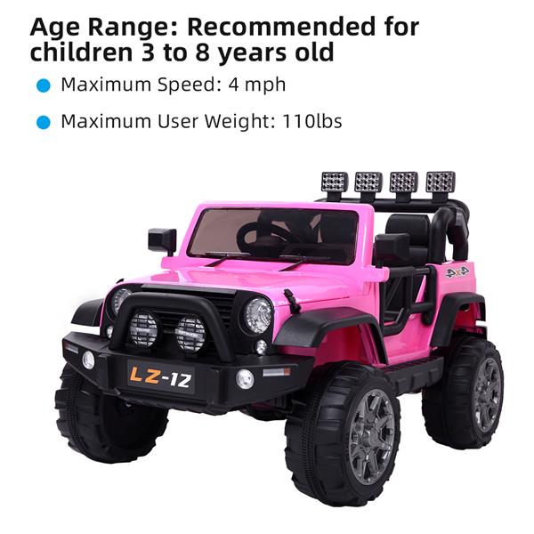 Rechargeable Kids Ride On Car Toy (Pink) - MONLANE