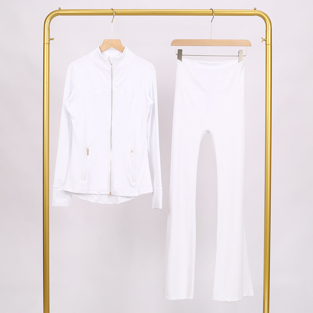 Golden zipper Slim fit  yoga pants set