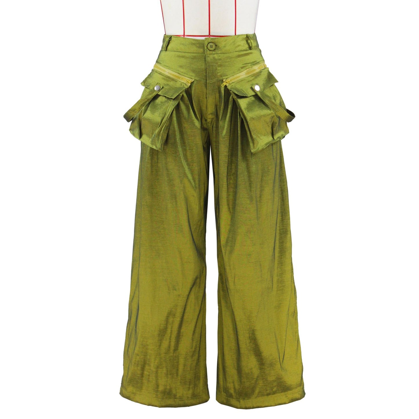 Leisure pants with detachable three-dimensional Pockets